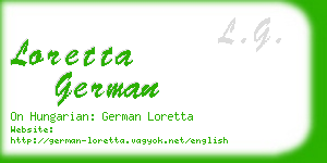 loretta german business card
